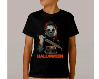 Kids Michael myers shirt, Kids Halloween shirt, Michael myers, Halloween movie, kids shirt, Kids black TShirt, Christmas gift for him, bday