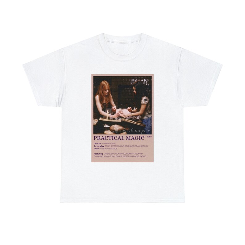 Practical magic tee, movie graphic tee, fall in love whenever you can, womens tee, mens tee, fall TShirt, witch shirt, Halloween clothing image 6