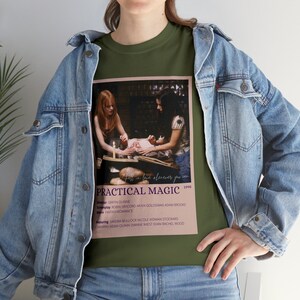 Practical magic tee, movie graphic tee, fall in love whenever you can, womens tee, mens tee, fall TShirt, witch shirt, Halloween clothing image 3