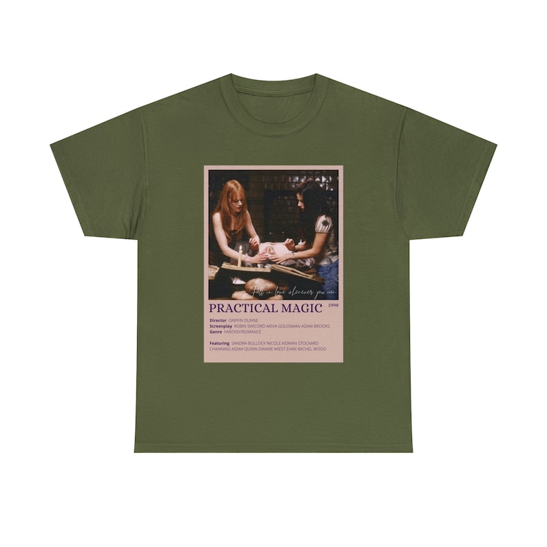 Practical magic tee, movie graphic tee, fall in love whenever you can, womens tee, mens tee, fall TShirt, witch shirt, Halloween clothing image 4