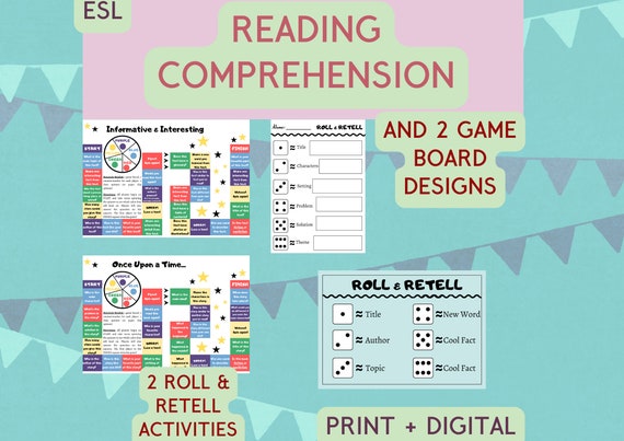 reading comprehension worksheets activities distance etsy
