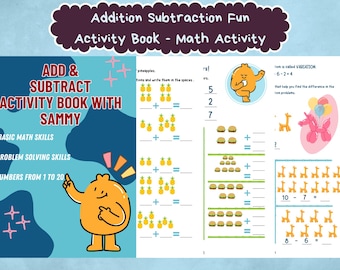 Addition & Subtraction Activity Book – Numbers 1-20 (PDF)