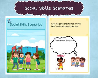Social Skills Scenarios – Think & Feel Activity- Perspective Taking | Empathy | Social Emotional Learning (SEL)