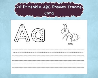 ABC Phonics Tracing Worksheets, Handwriting Practice (PDF Download)