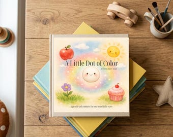 Printable Colors Book for Kids | A Little Dot of Color / Watercolor Story, Preschool Learning (PDF)