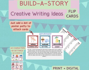 Writing Center: Build-A-Story with Creative Writing Picture Prompts, Printable Activity, ESL Games, Classroom Activities, Worksheets