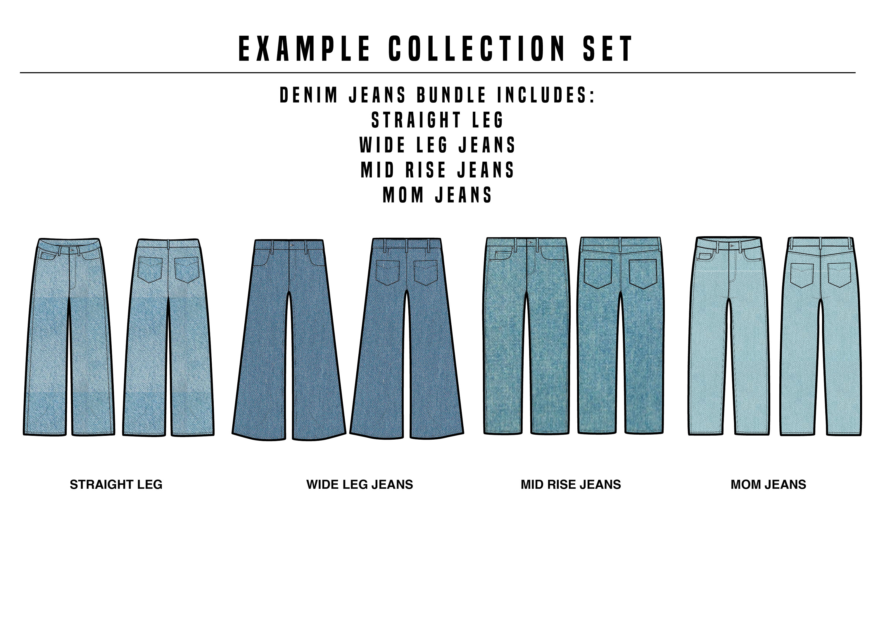 【COLOR iN ID】drawing denim Spray Dye Washed Wide Leg Denim Jeans WN16824 Spray Dye