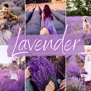 5 Lavender Lightroom Mobile Presets, Travel Blogger Presets, Spring Presets, Vibrant Preset, Instagram Presets, Mobile Presets