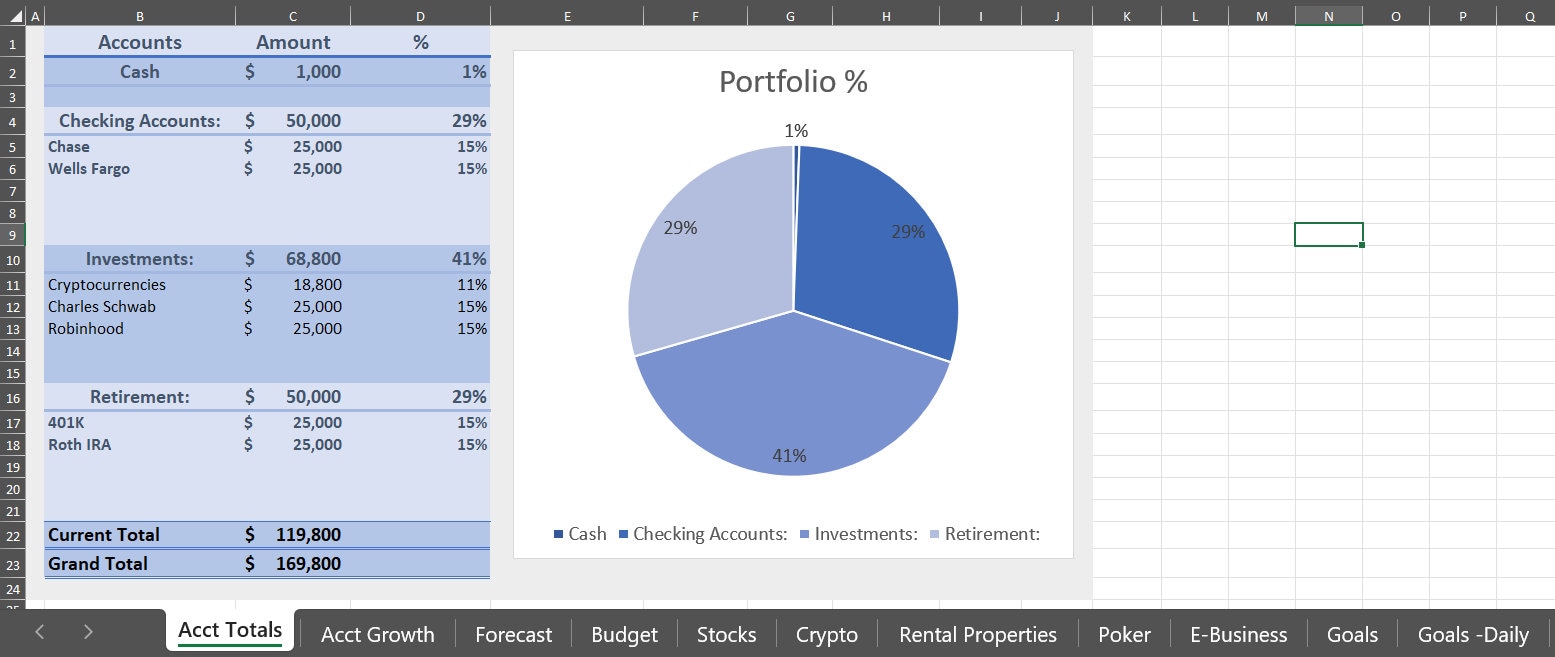 2024年6月更新 - シンプルな個人財務Excelテンプレート - Etsy 日本