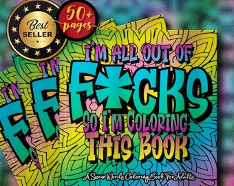 Coloring Book For Adults, Swear Word Coloring Book, Cuss Words Coloring Book Pages PDF Mandalas, Funny Adult Coloring Pages Printable PDF