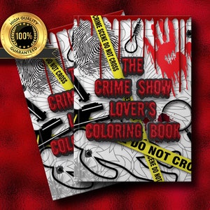 True Crime Lover Coloring Book, Adult Coloring Book Pages PDF Mandalas, Crime TV Show Coloring Pages Printable PDF