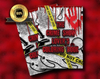 True Crime Lover Coloring Book, Adult Coloring Book Pages PDF Mandalas, Crime TV Show Coloring Pages Printable PDF