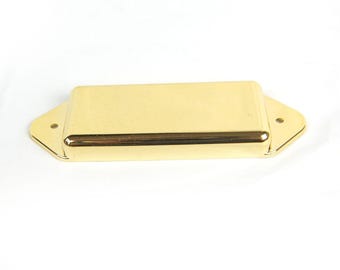 Replacement P-90 p90 Dog-ear Pickup Covers, Gold-Plated, Undrilled (1)