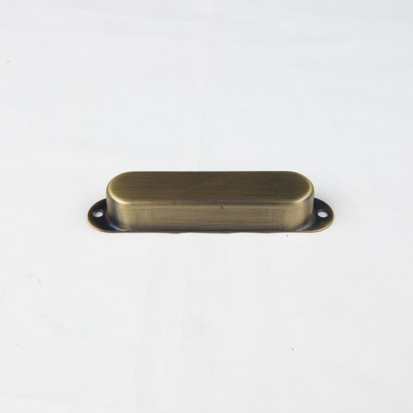 Metal Strat Style Single Coil Guitar Pickup Cover, No hole, Brass