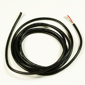 May include: Coiled black electrical cable with visible text including "24AWG" and "CHENGXING". One end is cut, revealing red and silver internal wires. The cable is on a white background.