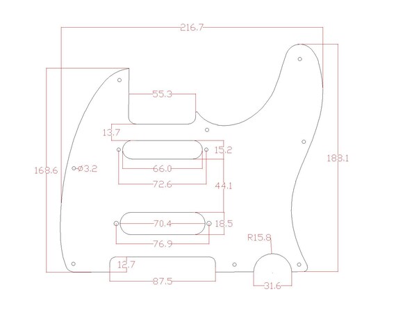 Battipenna 4 Strati Per Fender Nashville Telecaster – White Pearl (Nuovo)