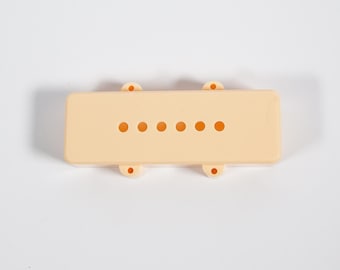 Double J style Humbucker Bass Guitar Pickup cover 52mm hole, Large 113mm Cream