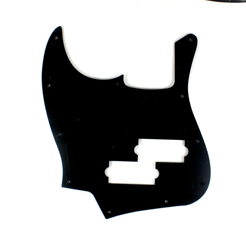 Golpeador de guitarra para bajo Jazz Bass Black Top con orificio para pastilla PB, 3 capas, negro. imagen 2