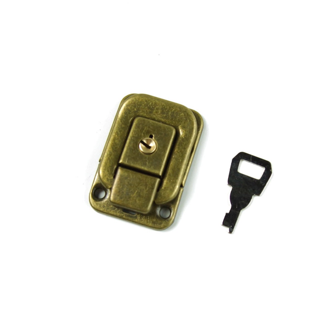 Square Shape Drawbolt Closure Latch for Guitar Case With Lock ,bronze