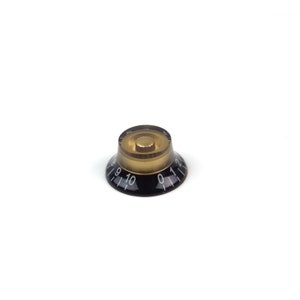 Top Hat Bell Style Electric Guitar Knobs, Gold/Black