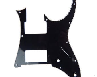Custom Guitar Pick Guard for Ibanez RG 350 DX, 2-Pickup, 3ply Black