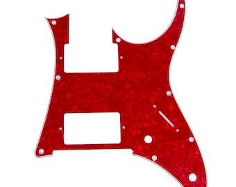 Custom Guitar Pick Guard for Ibanez RG 350 DX , 2-Pickup, 4ply Red pearloid