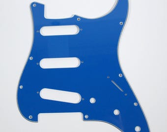 Pickguard personnalisé pour guitare Strat Standard, 4 couches, bleu