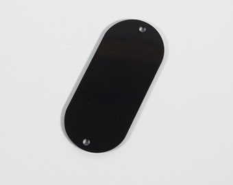 Small Electric Guitar Cavity Cover Control Compartment Back Plate, 74mm Black