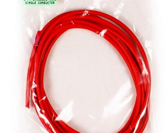 6-Foot Single-conductor Shielded Guitar Circuit Wire 28 AWG, Red