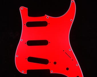 Golpeador personalizado para guitarra Strat estilo estándar, 4 capas, color rojo