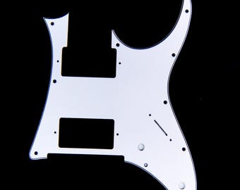 Custom Guitar Pick Guard for Ibanez RG 350 DX, 2-Pickup, 3ply White