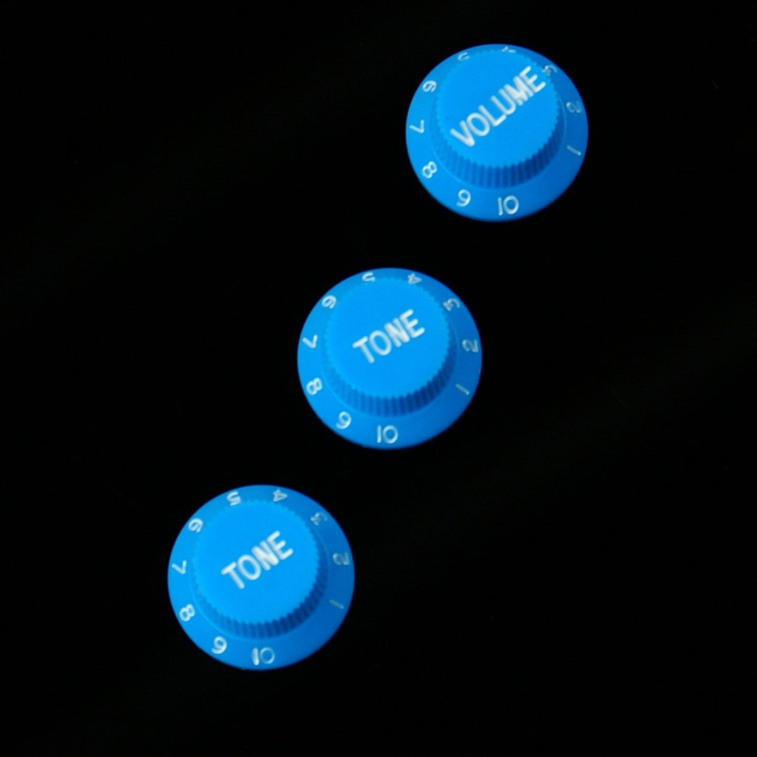 Strat Style Guitar Control Knobs Set 2 Tones, 1 Volume ,seafoam Blue Etsy