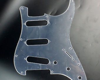 Pickguard personalizado para guitarra de estilo estándar Strat, 1Ply transparente claro