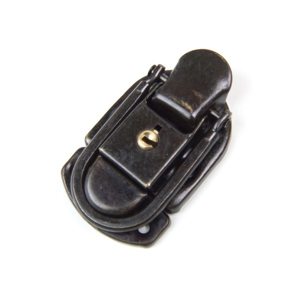 Guitar or Instruments case Drawbolt Closure Latch with lock, Dark-bronze