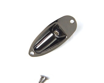 1/4" Cup Plate Output Jack Socket for Strat Style Guitar, Gray