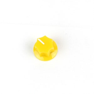 Yellow Guitar Control Knob: 1/4" Shaft, for Jaguar/Mustang/JB