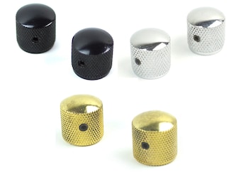 2x Neue Version Metall Dome Knöpfe Tele Style, verstellbar für 6mmShaft (verschiedene Farben)