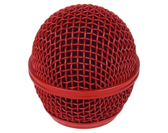Replacement Mesh Microphone Grille For Shure SM58 565SD LC SV100, Red (1,2 or 5)