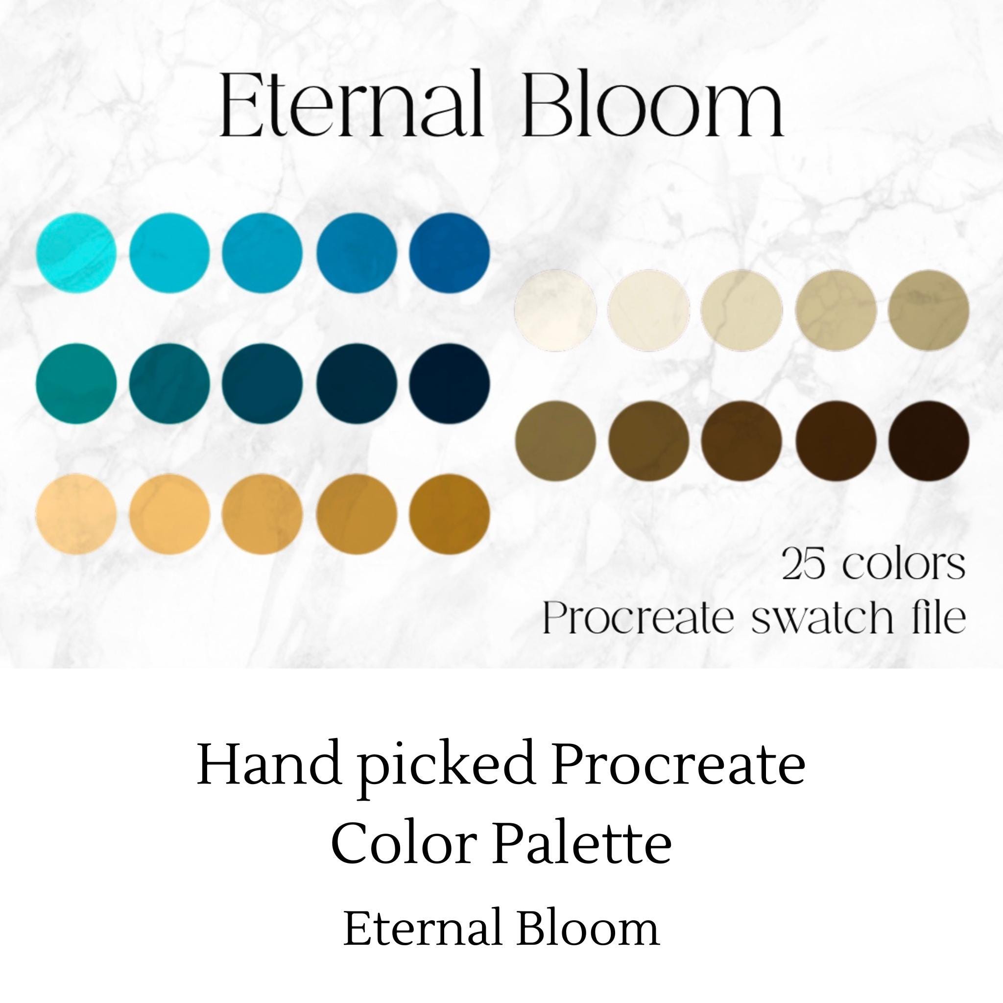Procreate Color Palette Design Tool For Artist Hex Code Color Scheme Coastal Design Elegant Style Luxury Collection Beach Theme Ocean Color