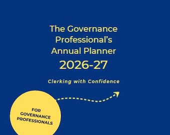 A5 / Navy / 2026-27 Governance Professional’s Annual Planner / Clerk’s Annual Planner / Academic Diary