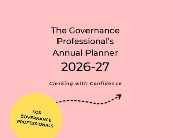 A5 / Pink / 2026-27 Governance Professional’s Annual Planner / Clerk’s Annual Planner / Academic Diary