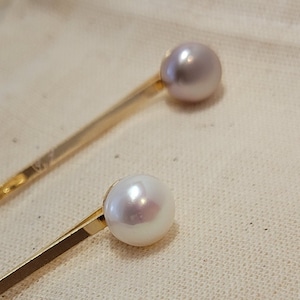 Freshwater Pearl Hair Clip,Handmade Baroque Large  Pearl Hair Pin,  Purple/ White Bridal Hair Pin, Wedding Hair Jewelry, Bridal accessories