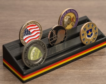Three Row Challenge Coin Display - Challenge Coin Holder