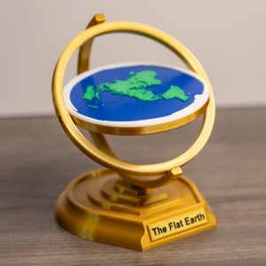Globe terrestre plat - Flat Earthers - NOUVEAU avec TEXTE