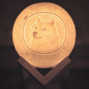 DOGE Moon Lamp | RBG 16 Color | 15cm Diameter Moon Light