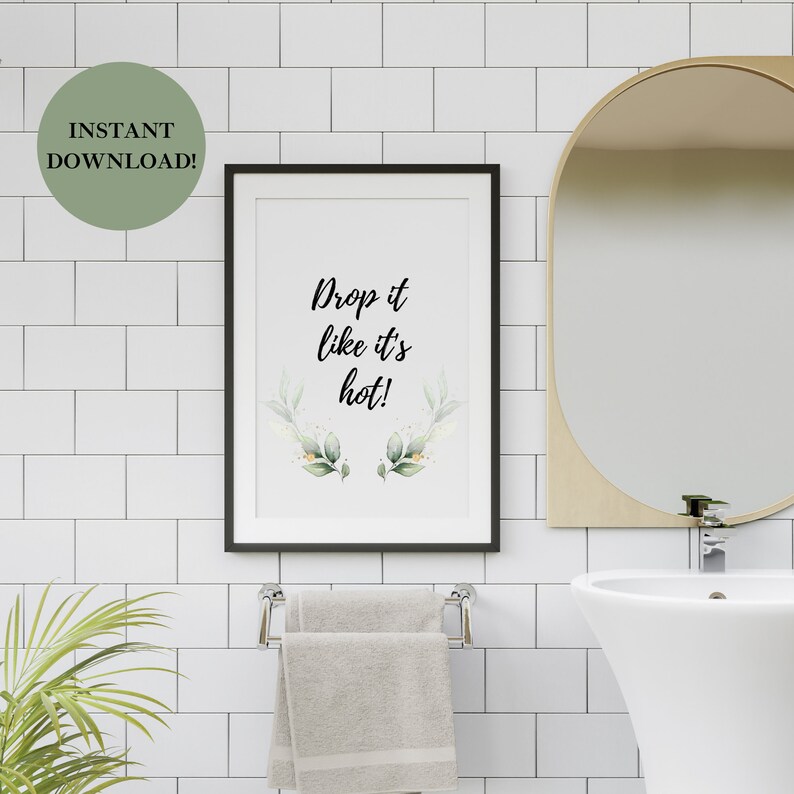 Funny Toilet Sign Wall Art Guest Bathroom Humor Funny Etsy
