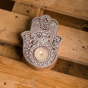 Wooden Candle Holder
