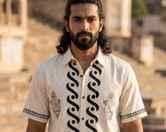 Short Sleeve Indian Ethnic Shirt - Elio Shirt