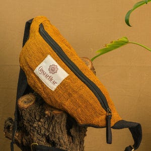 Hemp Fanny Pack ,Handmade hemp fanny pack, eco friendly waist bag, festival hip bag, boho travel pouch, unisex crossbody belt bag