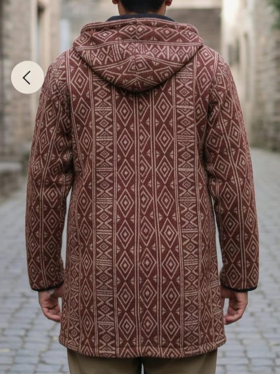 Geometric Tribal Hoodie Jacket, Handmade Ethnic - Etsy
